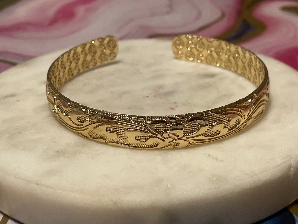 Cuff bangle bracelet silver plated unisex